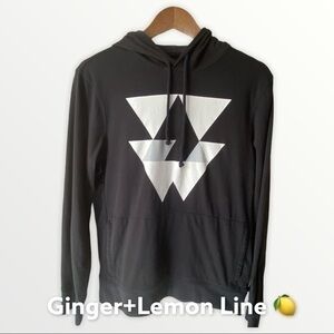 AE Outfitters Hoodie Black White Geometric Design Seriously Soft Fabric XS EUC